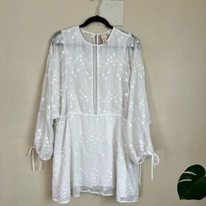 H&M White Embroidered Women's Top